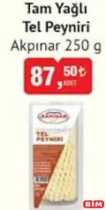AKPINAR TAM YAĞLI TEL PEYNİRİ 250 G fiyat ve kampanya bilgisi